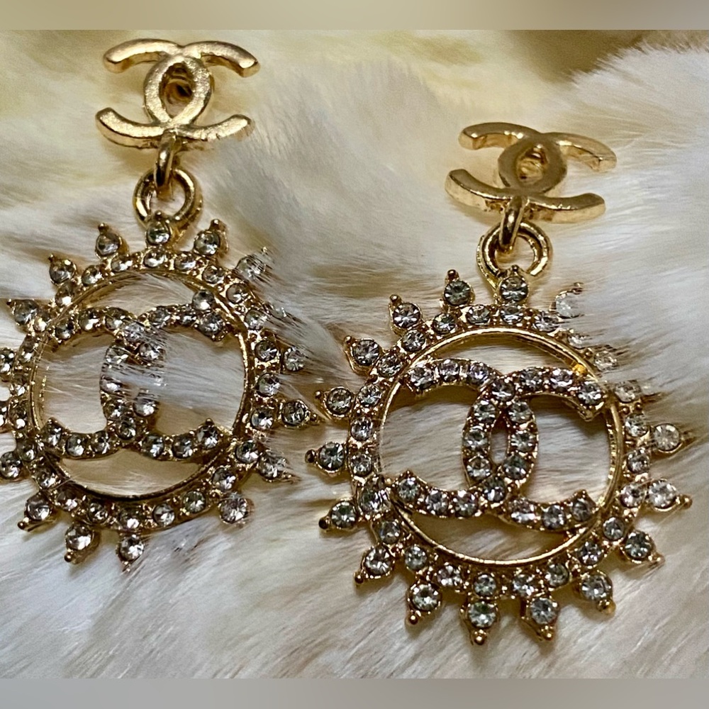 Gold Sunburst Earrings
